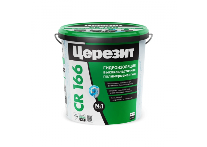 Церезит (Cerezit) CR 166 - полимерцементный состав гидроизоляционный двухкомпонентный эластичный | Профессиональная строительная химия от торгово-строительной компании Про-Дальтранс в Самаре